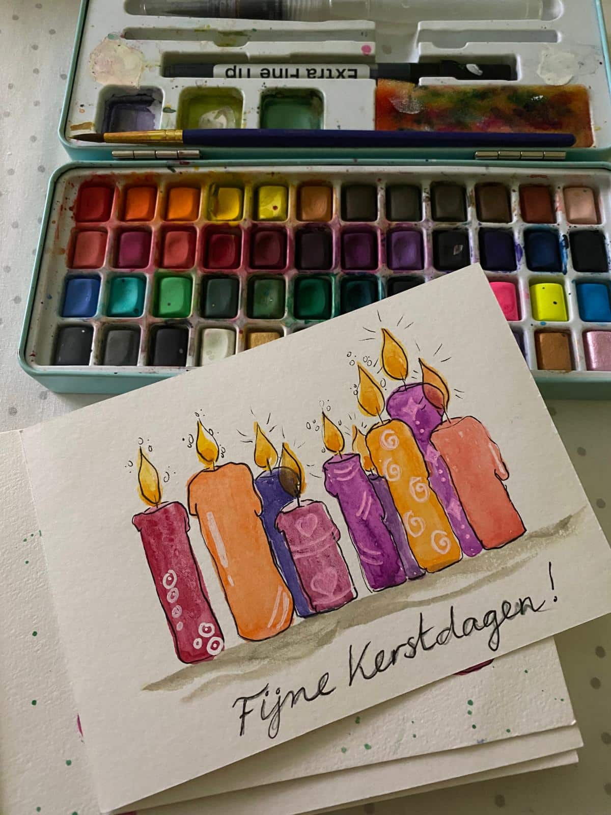 Di 16 dec - Workshop kerstkaart schilderen - Afbeelding 2