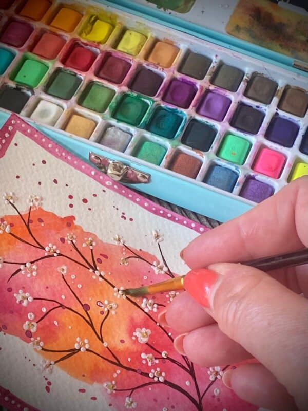 Workshop kerstkaart schilderen